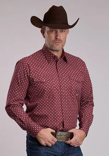 Roper 3089 Maple Foulard (Red) - Men's Western Shirt