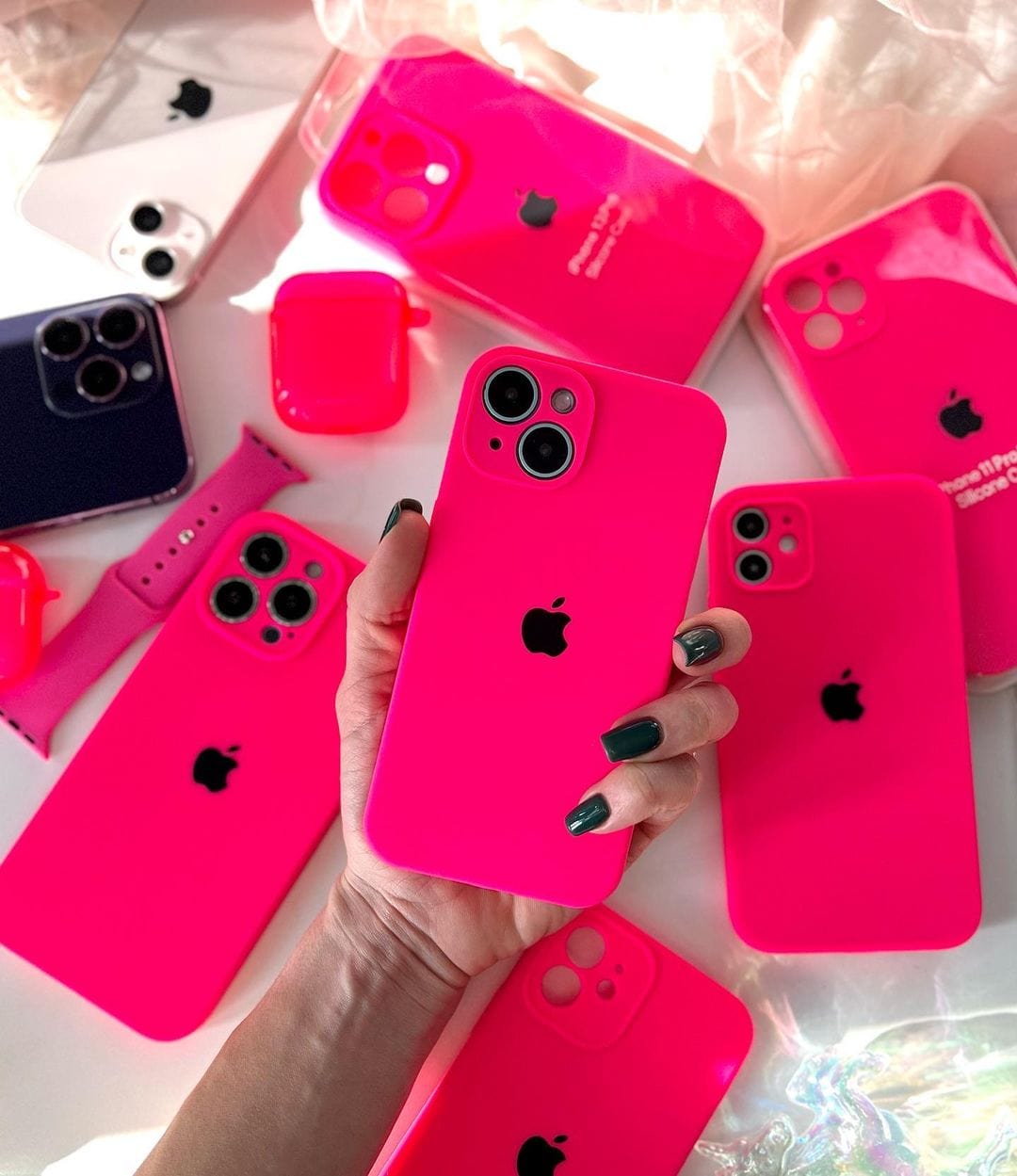 iPhone Camera Protection Silicone Case (Firefry Rose)