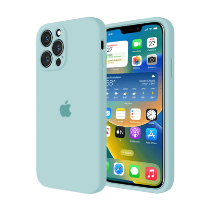 iPhone Camera Protection Silicone Case (Glacier Blue)