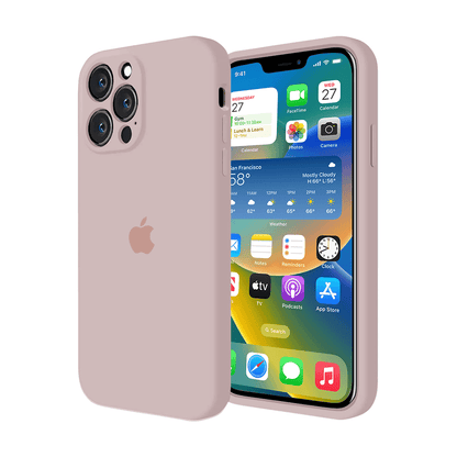 iPhone Camera Protection Silicone Case (Pink Sand)